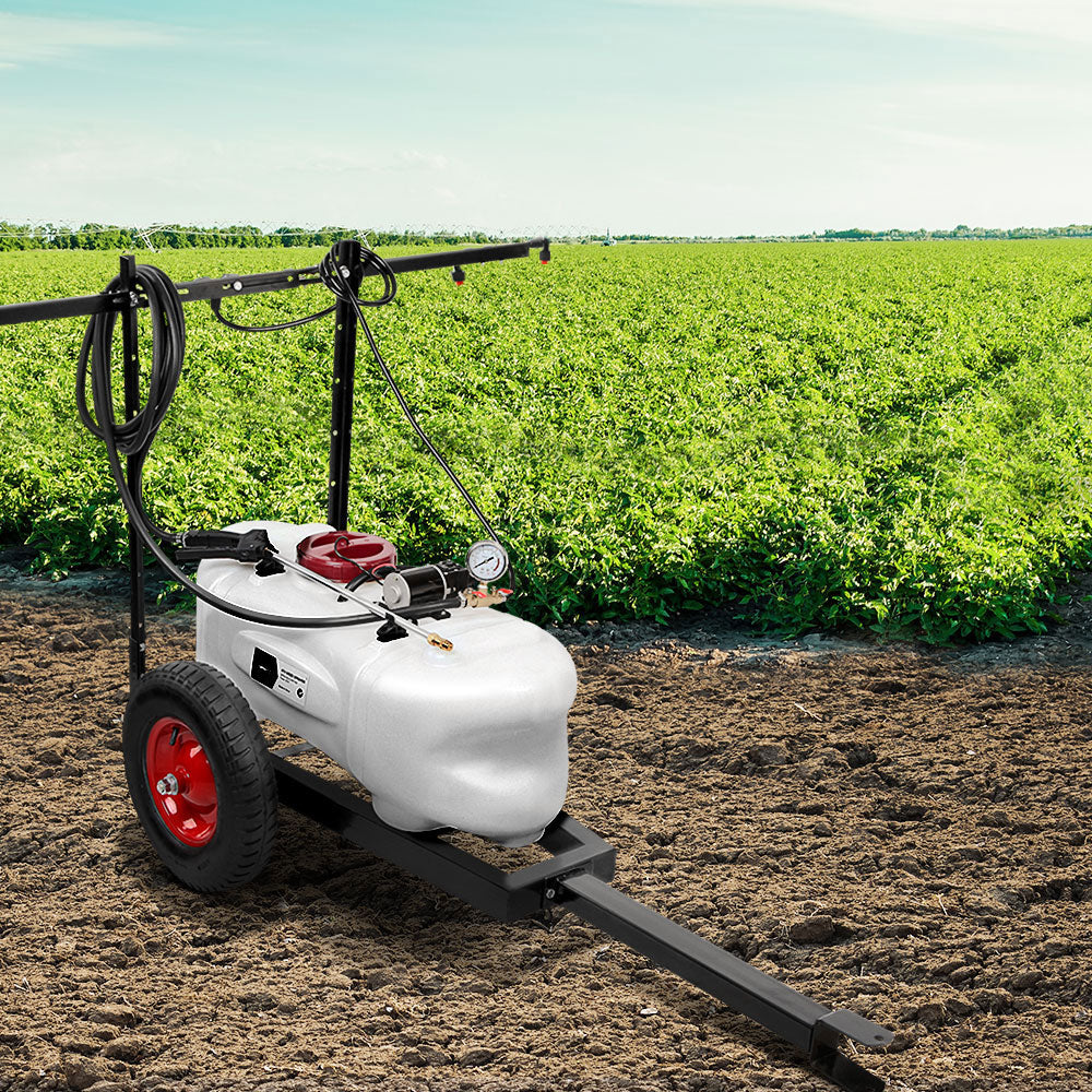 Herbicides: Giantz Weed Sprayer 100L Trailer 1.5M Boom Garden Spray