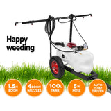 Herbicides: Giantz Weed Sprayer 100L Trailer 1.5M Boom Garden Spray