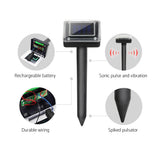 Gardening Tools: Vermitrap Set of 4 Ultrasonic Solar Powered Snake Repellent