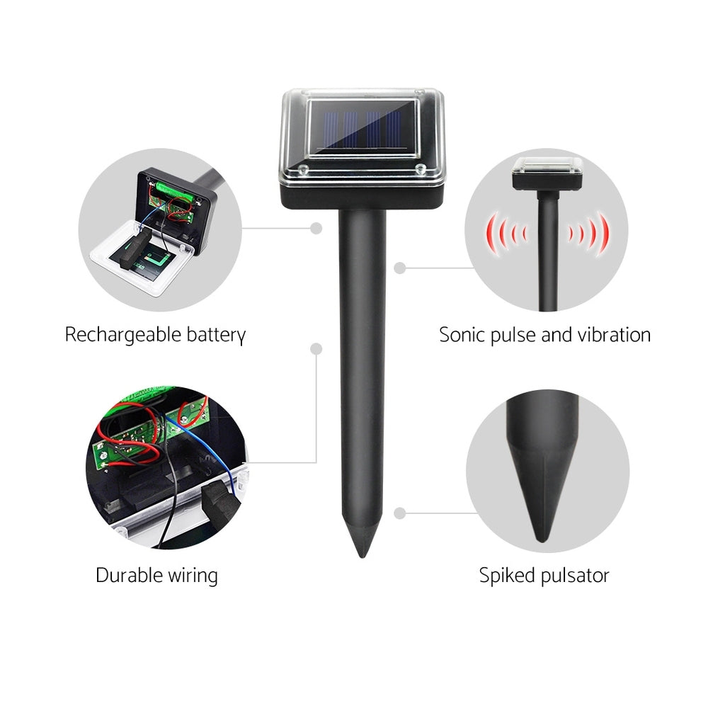 Gardening Tools: Vermitrap Set of 6 Ultrasonic Solar Powered Snake Repellent