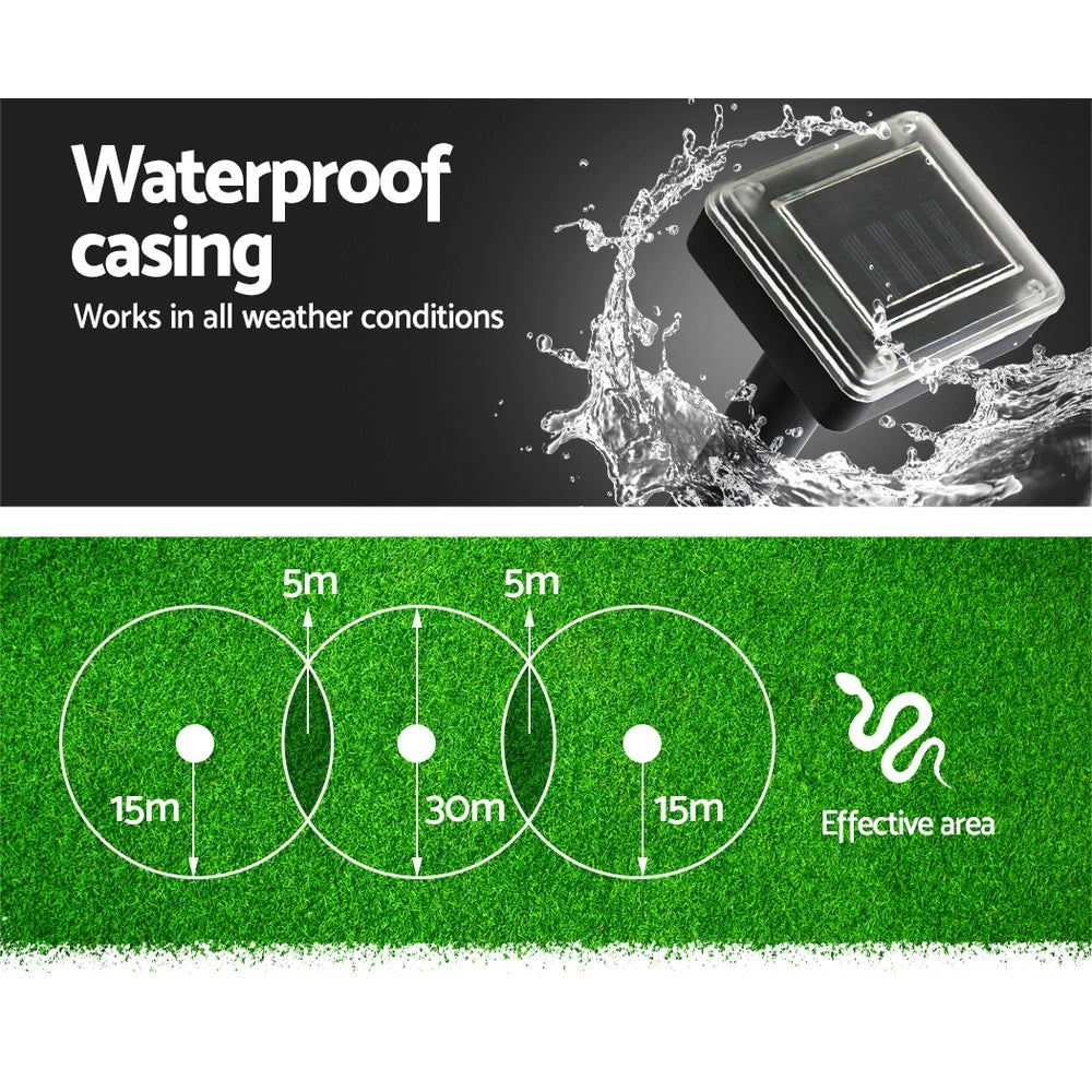Gardening Tools: Vermitrap Set of 6 Ultrasonic Solar Powered Snake Repellent