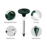 Household Insect Repellents: Gardeon 6X LED Solar Snake Repeller Pulse Plus Ultrasonic Pest Rodent Repellent