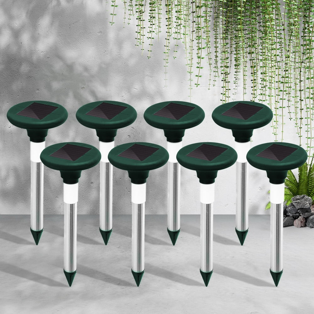 Household Insect Repellents: Gardeon Snake Repeller 8X Solar LED Pulse Plus Ultrasonic Pest Rodent Repellent