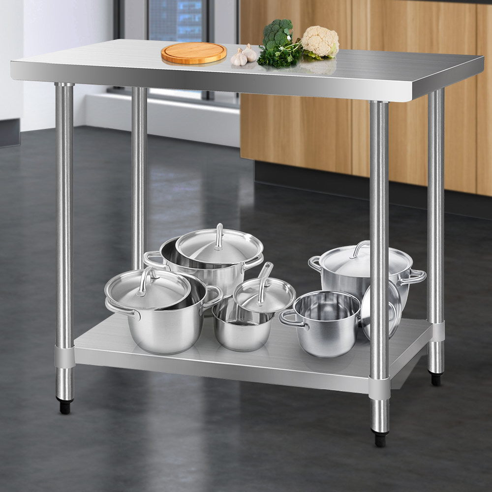Kitchen Sinks: Cefito 1219x610mm Stainless Steel Kitchen Bench 304
