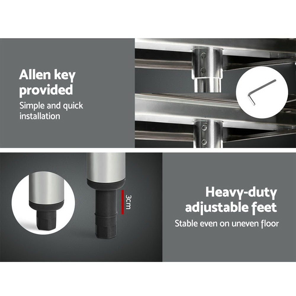 Kitchen Sinks: Cefito 1219x610mm Stainless Steel Kitchen Bench 304
