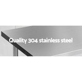 Kitchen Sinks: Cefito 1524x610mm Stainless Steel Kitchen Bench 304