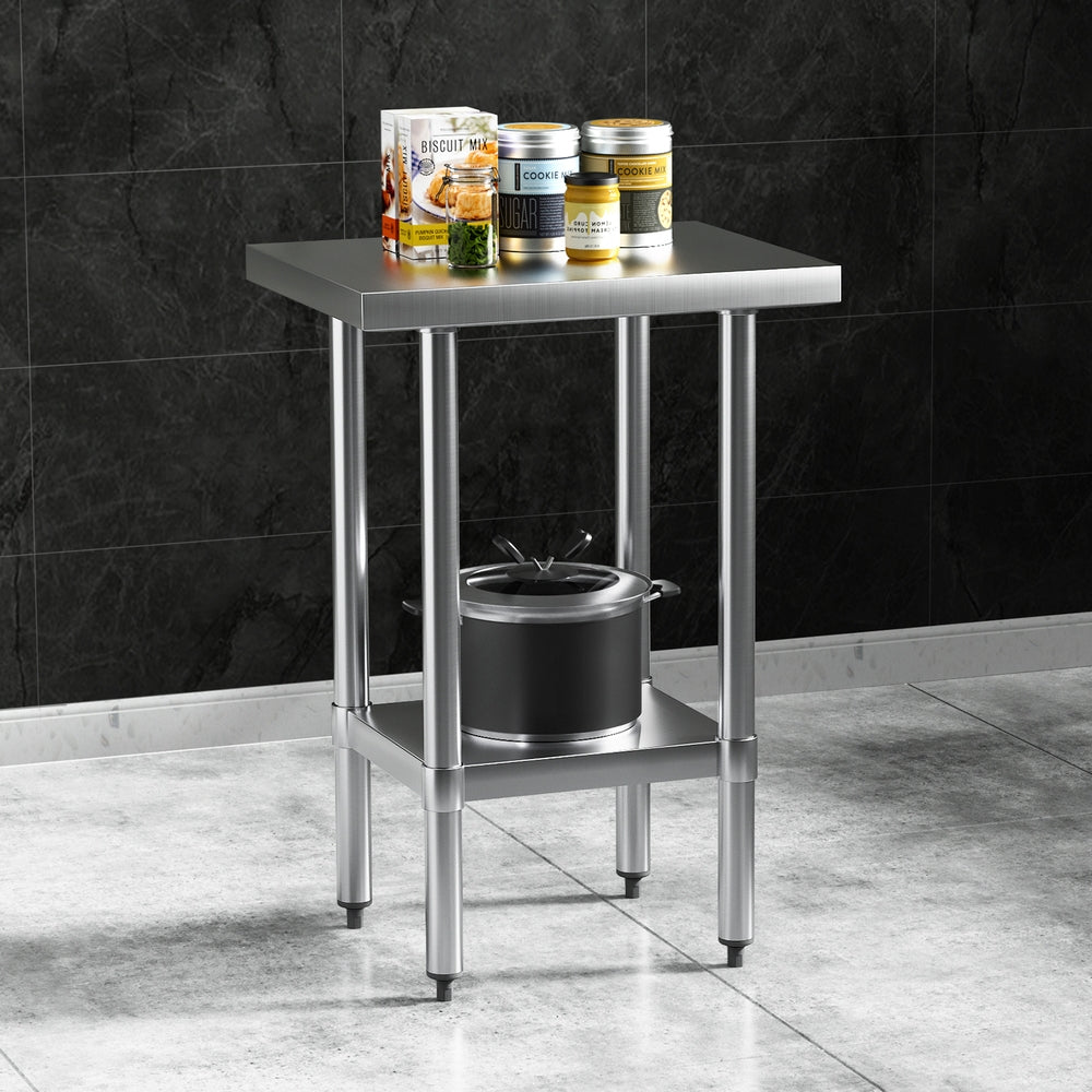 Kitchen Sinks: Cefito Stainless Steel Kitchen Benches Work Bench 610x457mm 430