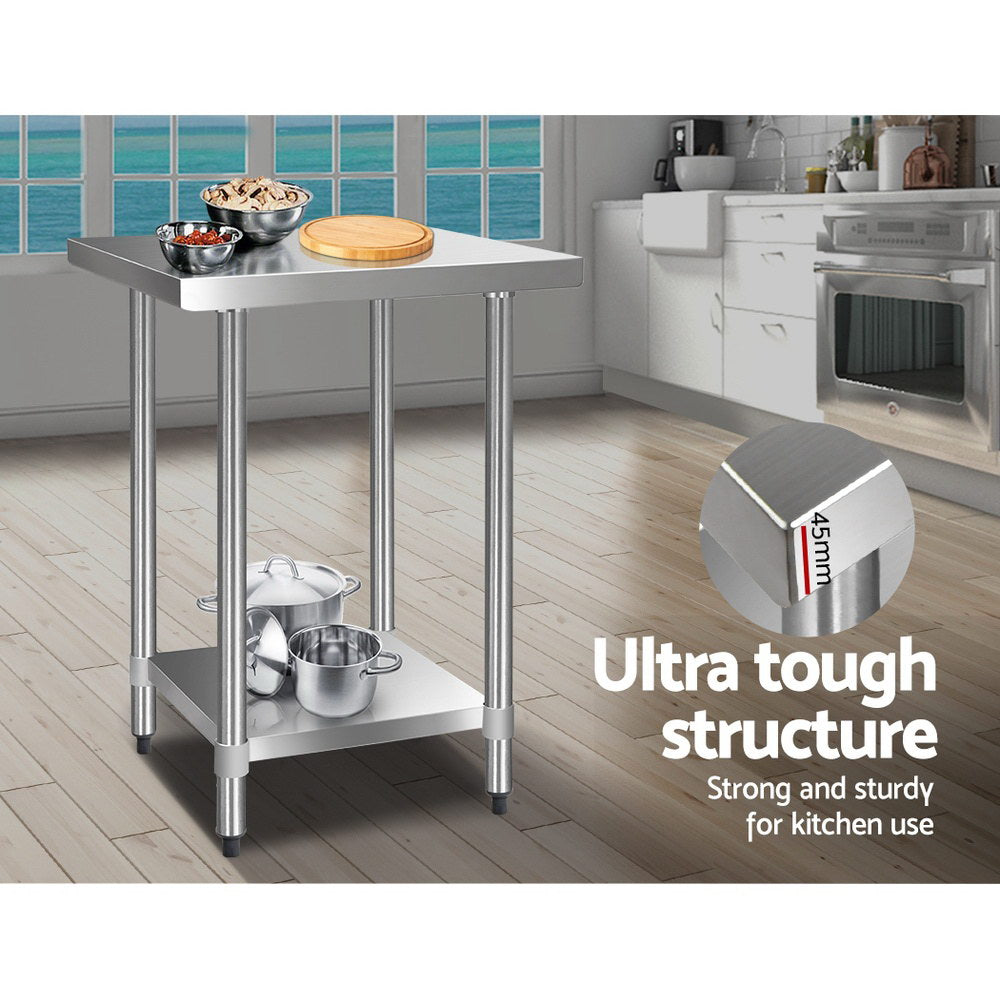Kitchen Sinks: Cefito 610x610mm Stainless Steel Kitchen Bench 430