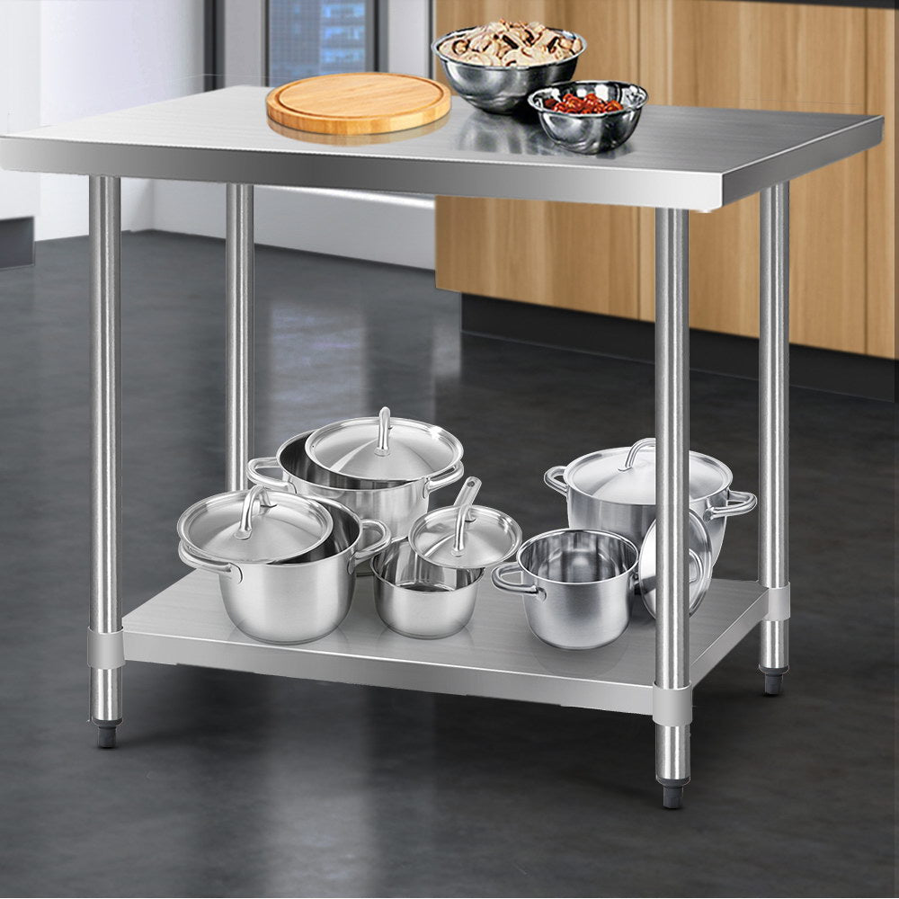 Kitchen Sinks: Cefito 1219x610mm Stainless Steel Kitchen Bench 430