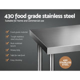 Kitchen Sinks: Cefito 1219x610mm Stainless Steel Kitchen Bench 430