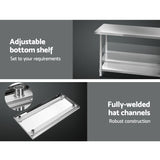 Cefito 1524x610mm Stainless Steel Kitchen Bench 430