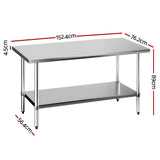 Cefito 1524x762mm Stainless Steel Kitchen Bench 430
