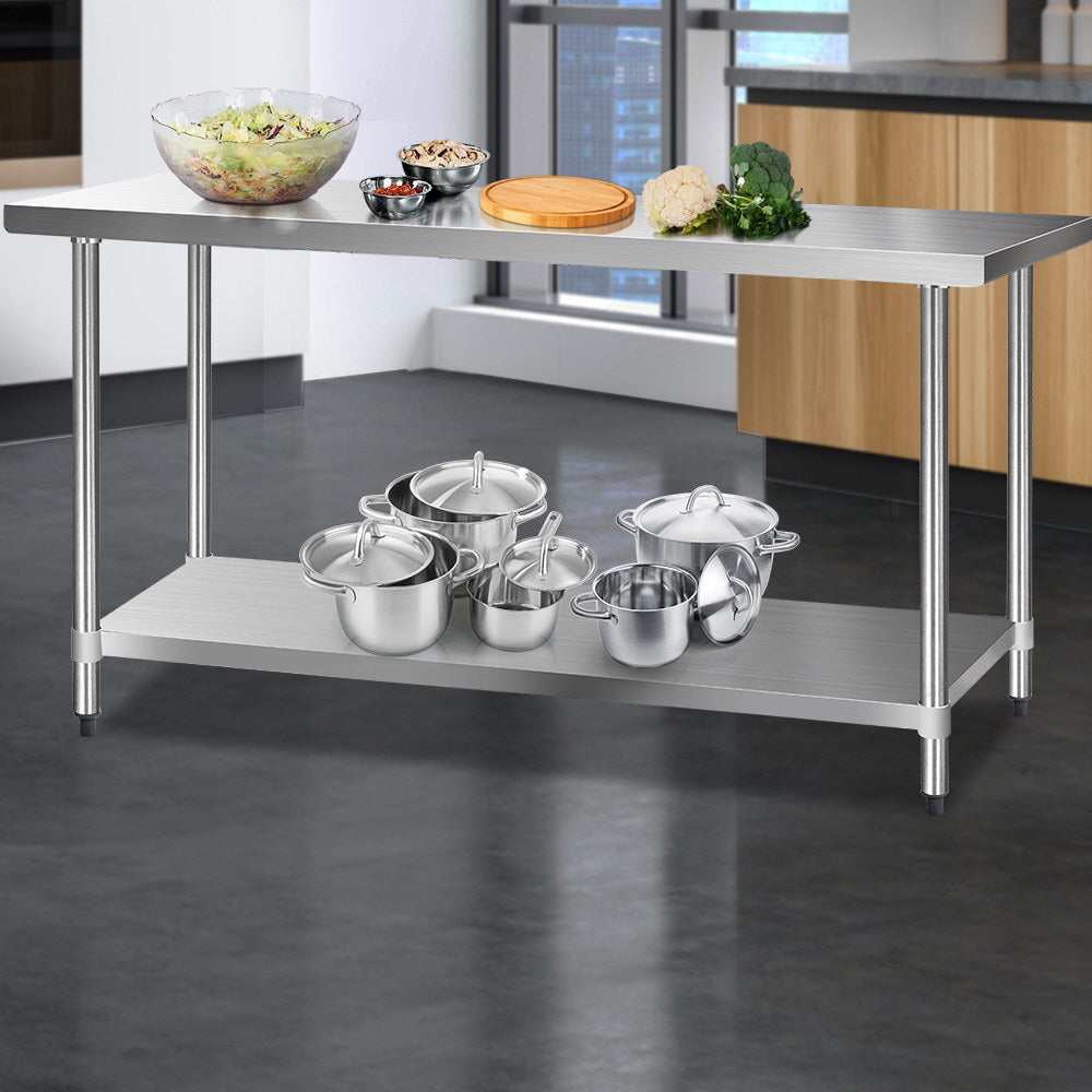 Kitchen Sinks: Cefito 1829x610mm Stainless Steel Kitchen Bench 430