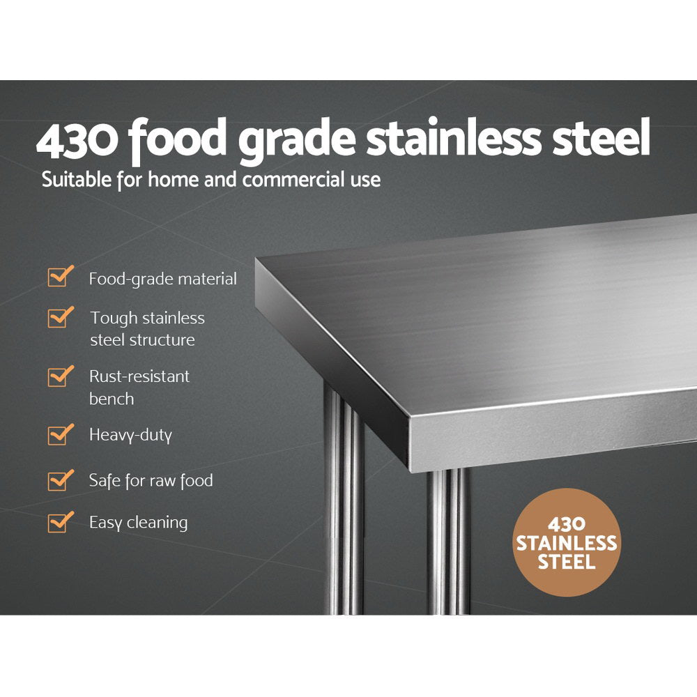 Kitchen Sinks: Cefito 1829x610mm Stainless Steel Kitchen Bench 430