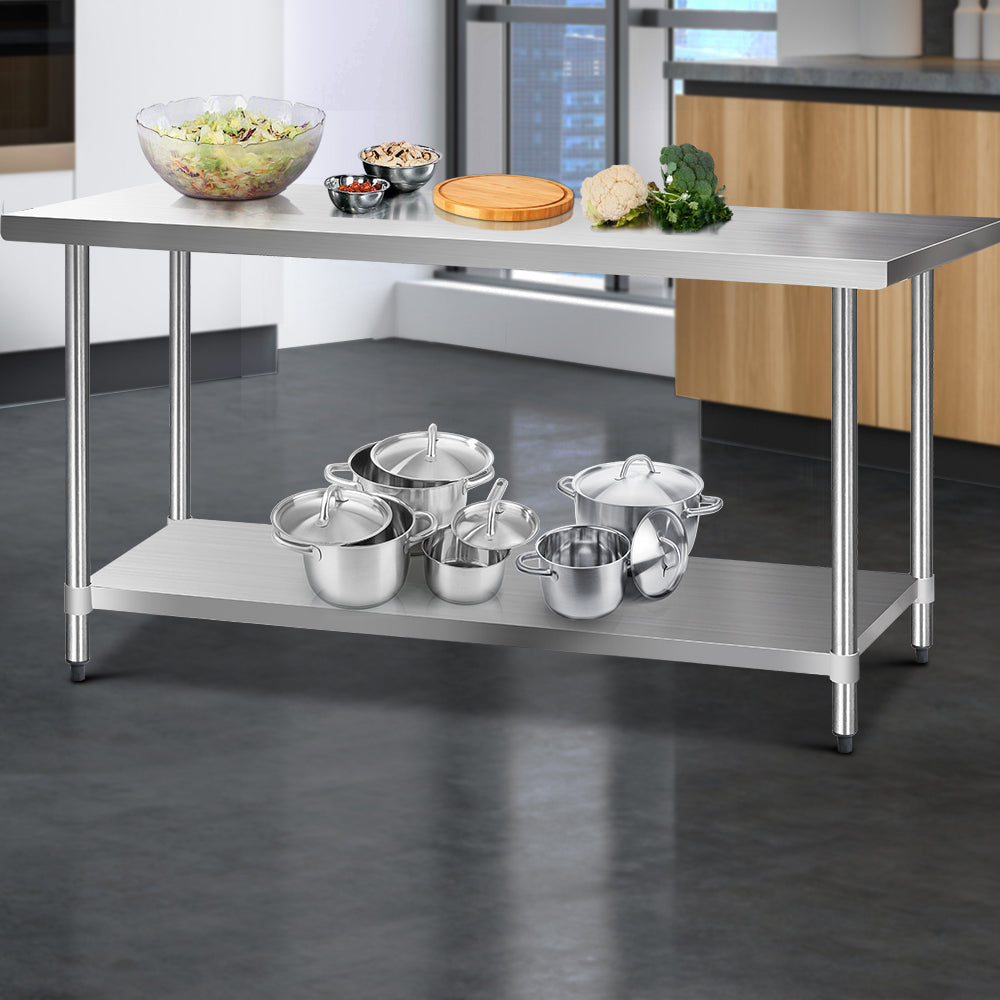 Kitchen Sinks: Cefito 1829x760mm Stainless Steel Kitchen Bench 430