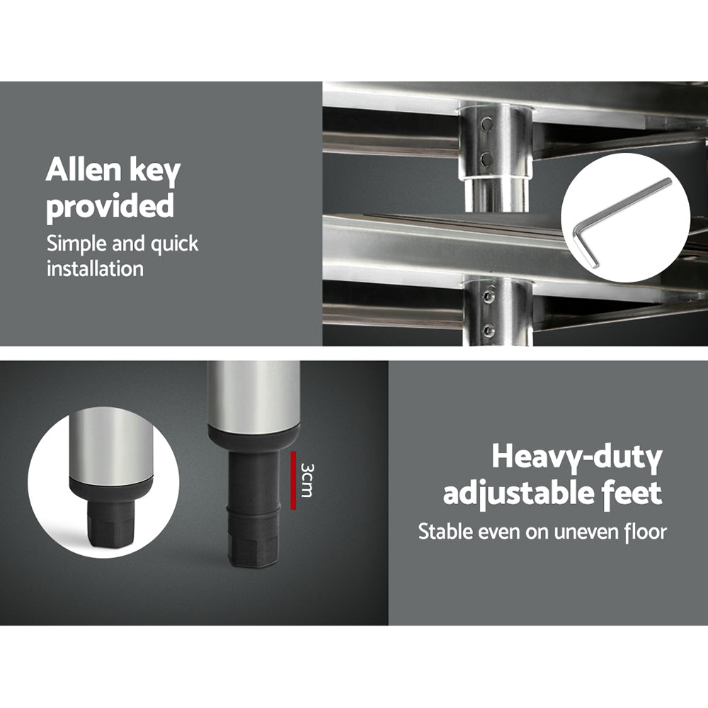 Kitchen Sinks: Cefito 1829x760mm Stainless Steel Kitchen Bench 430