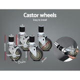 Kitchen Sinks: Cefito 760x760mm Stainless Steel Kitchen Bench with Wheels 430