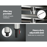 Kitchen Sinks: Cefito 1829x760mm Stainless Steel Kitchen Bench with Wheels 430