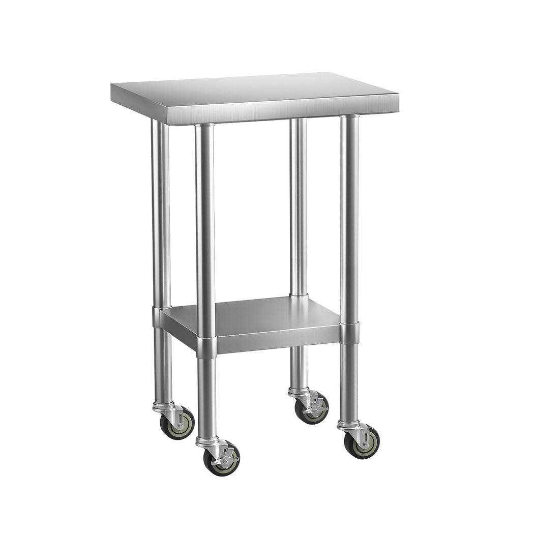 Kitchen Sinks: Cefito Stainless Steel Kitchen Benches Work Bench Wheels 61X46CM 430