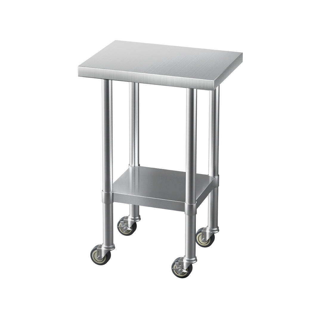 Kitchen Sinks: Cefito Stainless Steel Kitchen Benches Work Bench Wheels 61X46CM 430