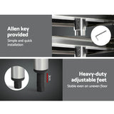 Kitchen Sinks: Cefito 610x610mm Stainless Steel Kitchen Bench with Wheels 430