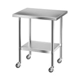 Kitchen Sinks: Cefito Stainless Steel Kitchen Bench w/ Splashback 760x610MM 430