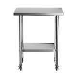 Kitchen Sinks: Cefito Stainless Steel Kitchen Bench w/ Splashback 760x610MM 430