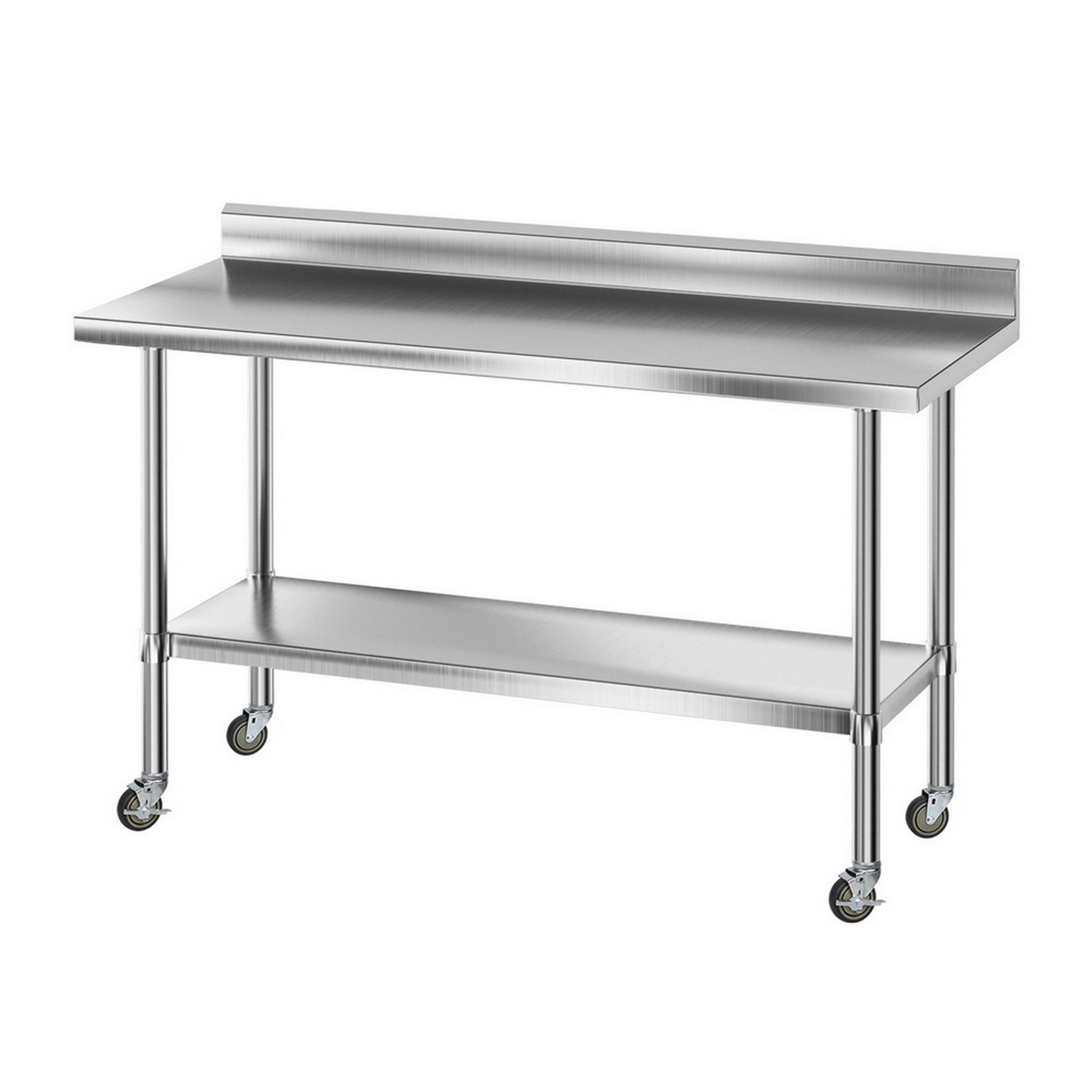 Kitchen Sinks: Cefito Stainless Steel Kitchen Bench w/ Splashback 1500x600MM 430