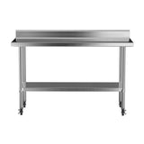 Kitchen Sinks: Cefito Stainless Steel Kitchen Bench w/ Splashback 1500x600MM 430