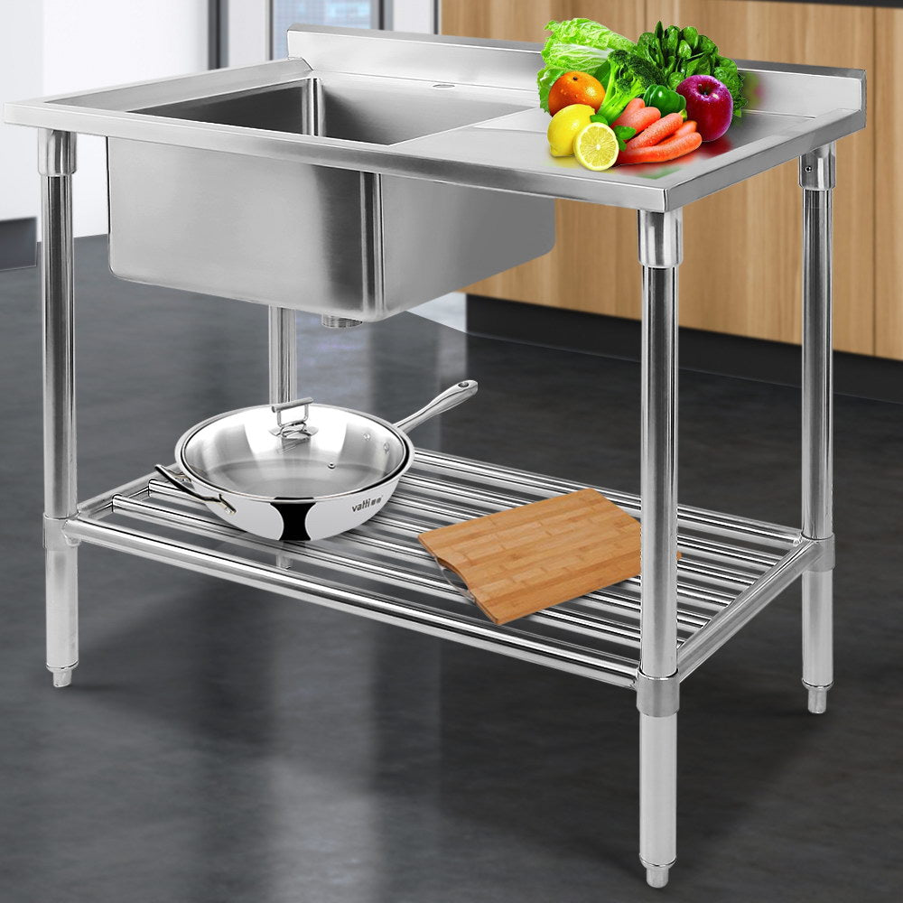 Kitchen Sinks: Cefito 100x60cm Stainless Steel Sink Bench Kitchen 304