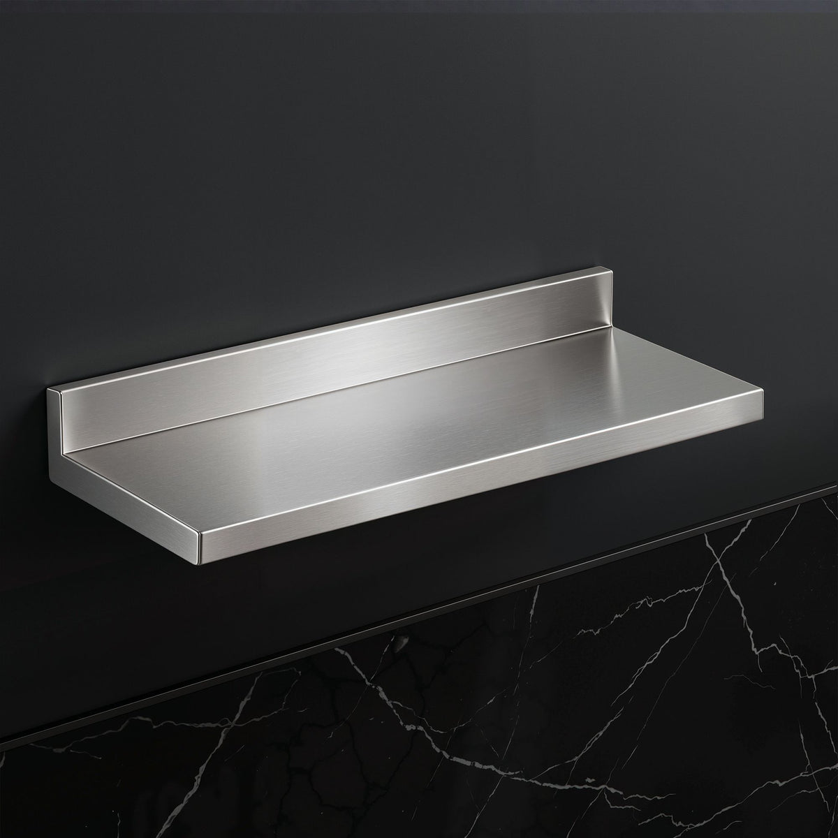 Cefito 610 x 220mm 430 Stainless Steel L-Shaped Kitchen Wall Shelf