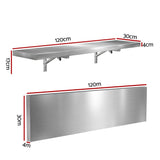 Cefito Commercial Stainless Steel Wall Shelf Kitchen Storage Rack 1200x300mm