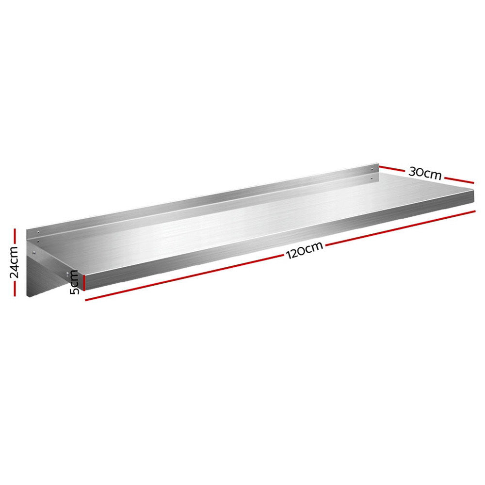 Kitchen & Bathroom DIY: Cefito 1200mm Stainless Steel Kitchen Wall Shelf Mounted Rack