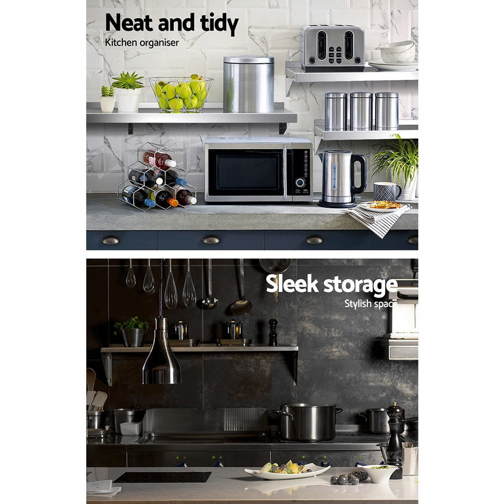 Kitchen & Bathroom DIY: Cefito 900mm Stainless Steel Kitchen Wall Shelf Mounted Rack
