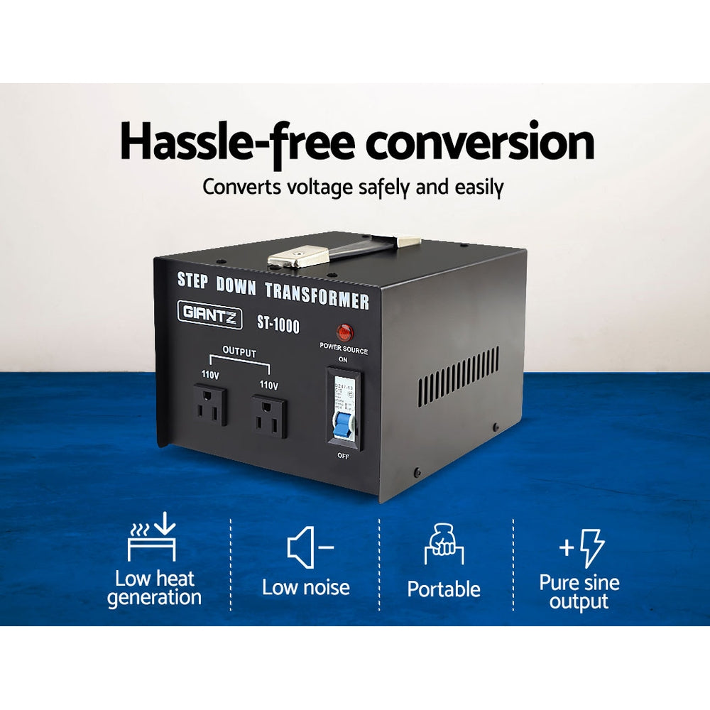 Outdoor Power Equipment: Giantz 1000 Watt Step Down Transformer