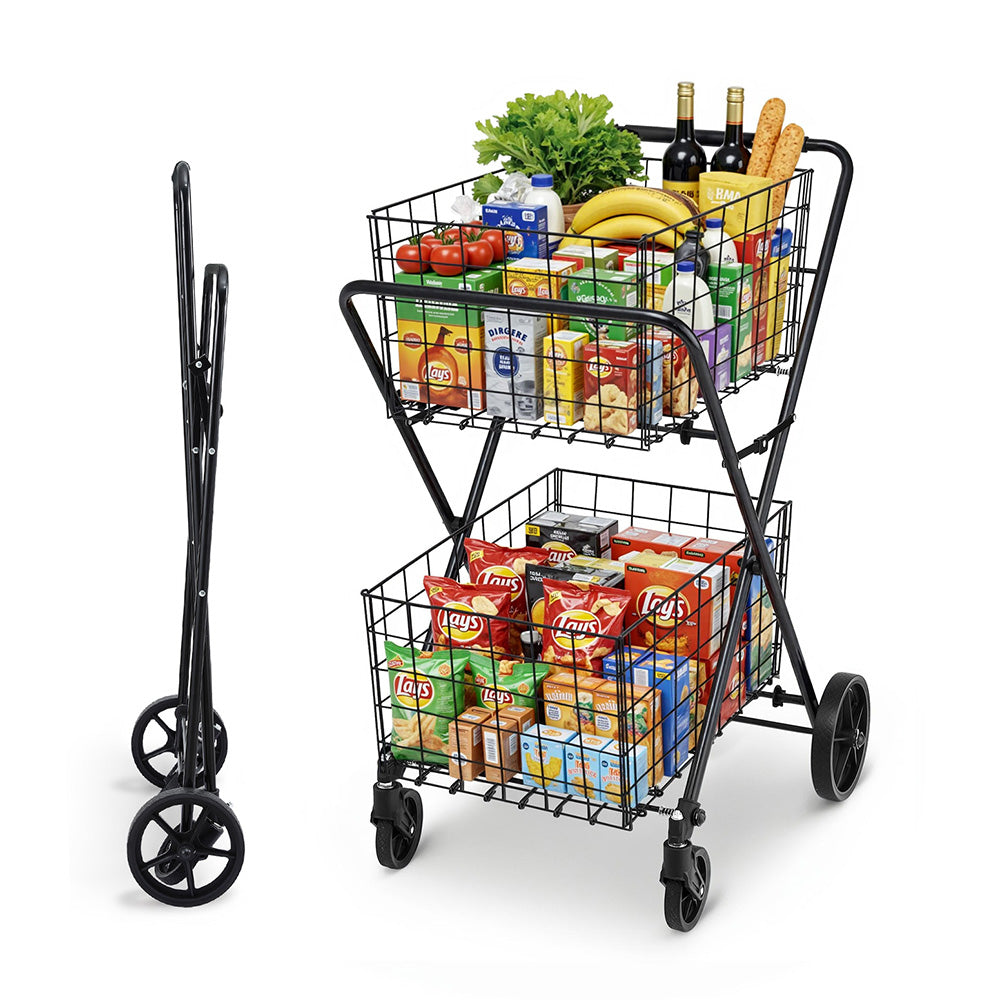 Utility Trolleys: Emajin Foldable Shopping Trolley Cart