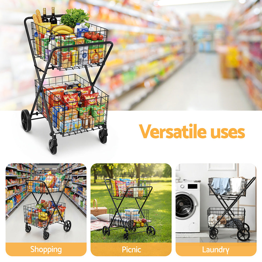 Utility Trolleys: Emajin Foldable Shopping Trolley Cart