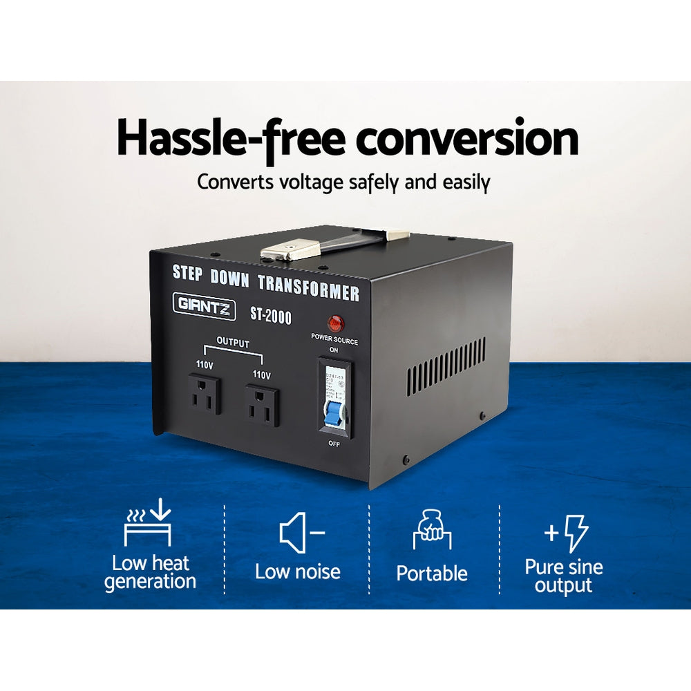 Outdoor Power Equipment: Giantz 2000 Watt Step Down Transformer