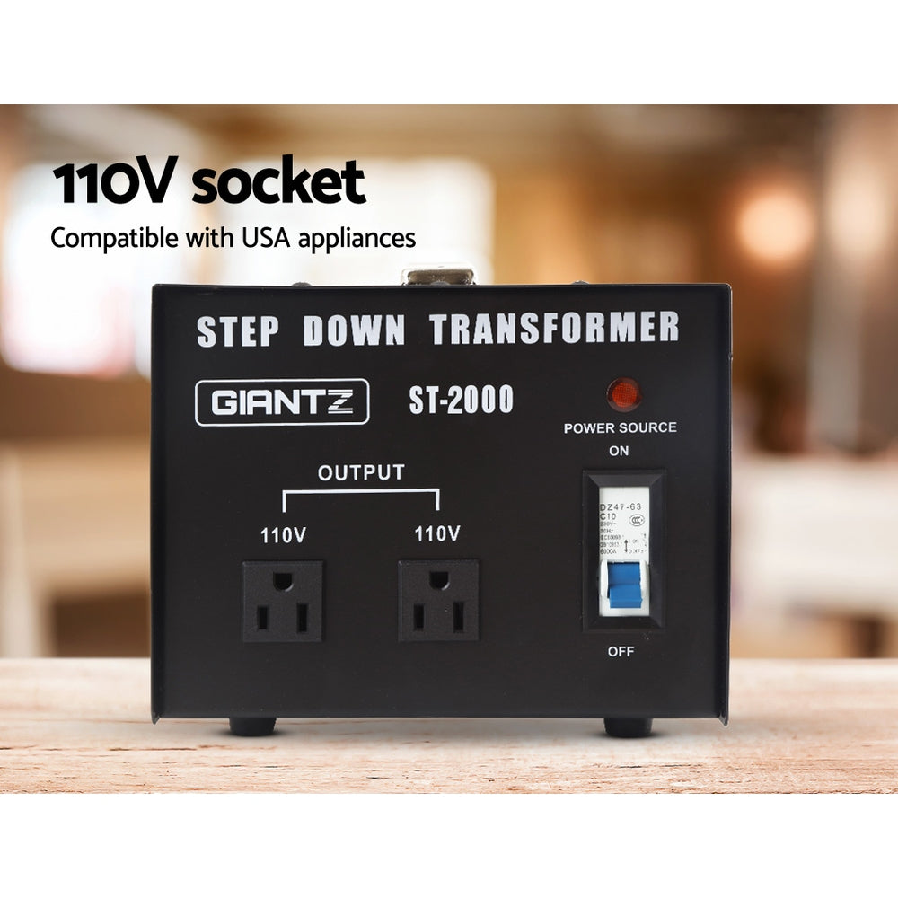 Outdoor Power Equipment: Giantz 2000 Watt Step Down Transformer