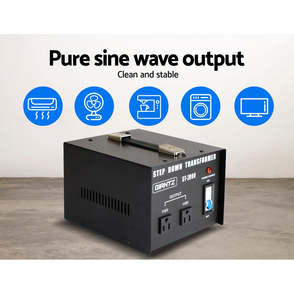 Outdoor Power Equipment: Giantz 2000 Watt Step Down Transformer