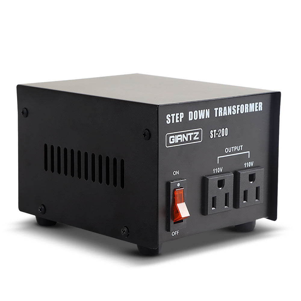 Transformers & Regulators: Giantz Step Down Transformer 200W 240V TO 110V Stepdown Voltage Converter AU-US