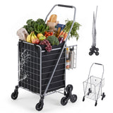Emajin Shopping Trolley Cart Folding Aluminium Utility Cart Silver