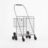 Emajin Shopping Trolley Cart Folding Aluminium Utility Cart Silver
