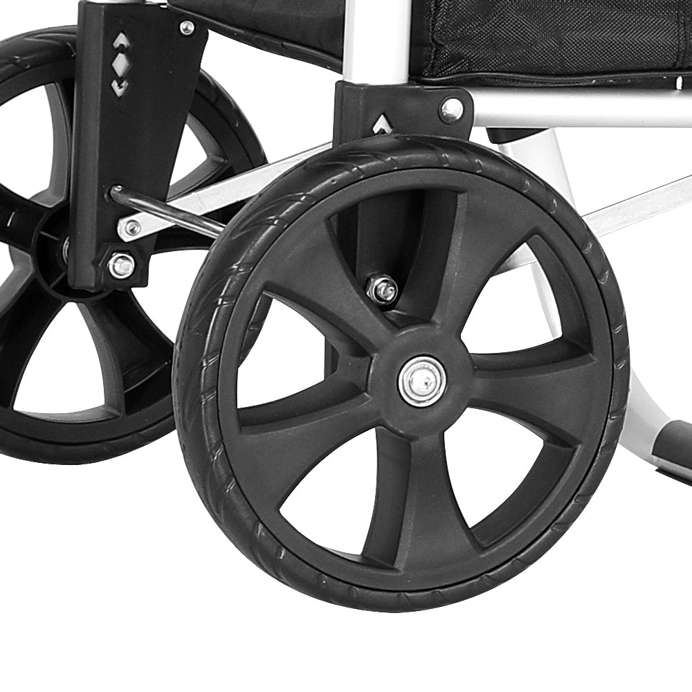 Kitchen & Dining Trolleys: Emajin Shopping Trolley Cart Foldable 45KG Black