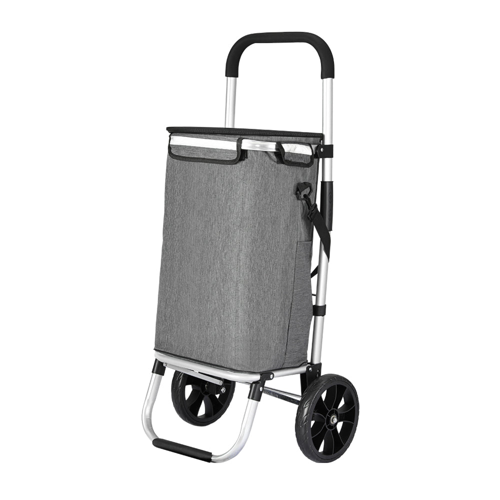 Kitchen & Dining Trolleys: Emajin Shopping Trolley Cart 45KG Foldable Grey