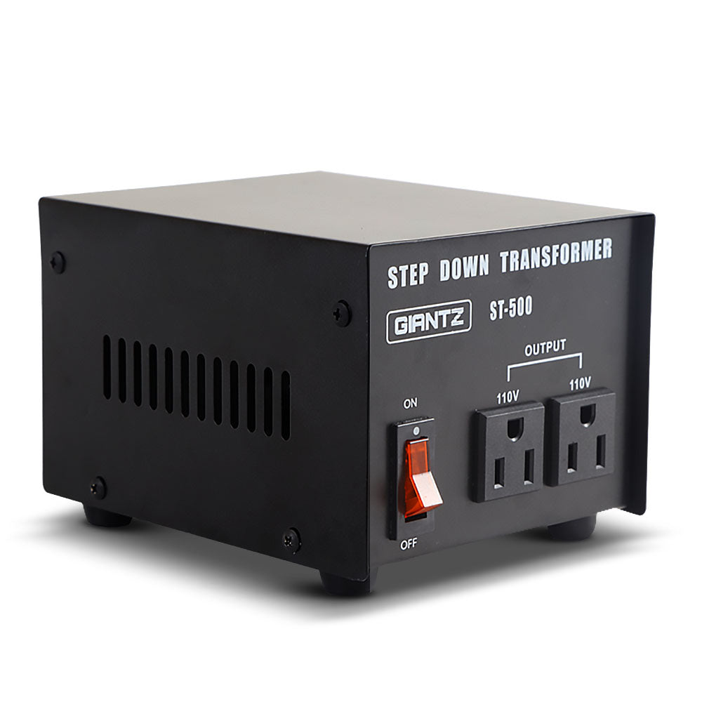 Transformers & Regulators: Giantz Step Down Transformer 500W 240V TO 110V Stepdown Voltage Converter AU-US