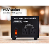 Transformers & Regulators: Giantz Step Down Transformer 500W 240V TO 110V Stepdown Voltage Converter AU-US