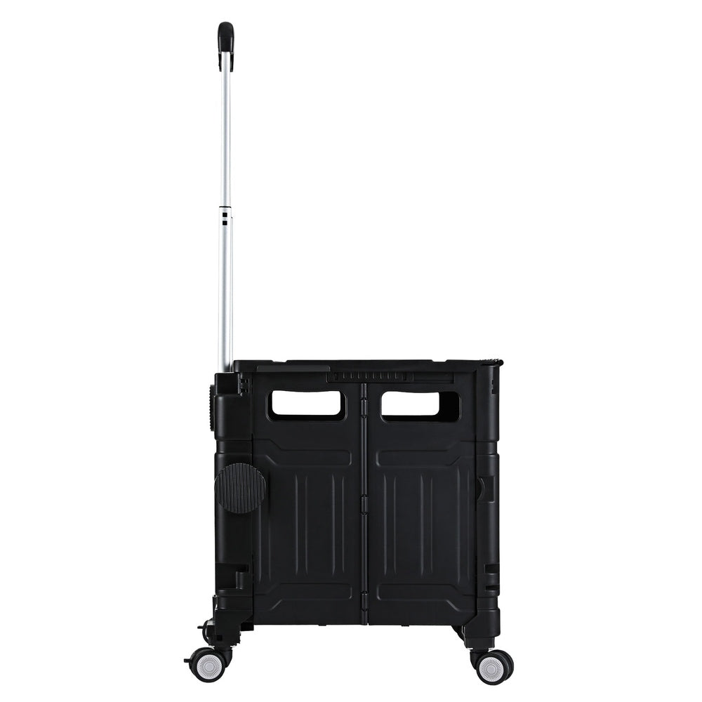 Kitchen & Dining Trolleys: Emajin Shopping Trolley Cart 75L Foldable Black