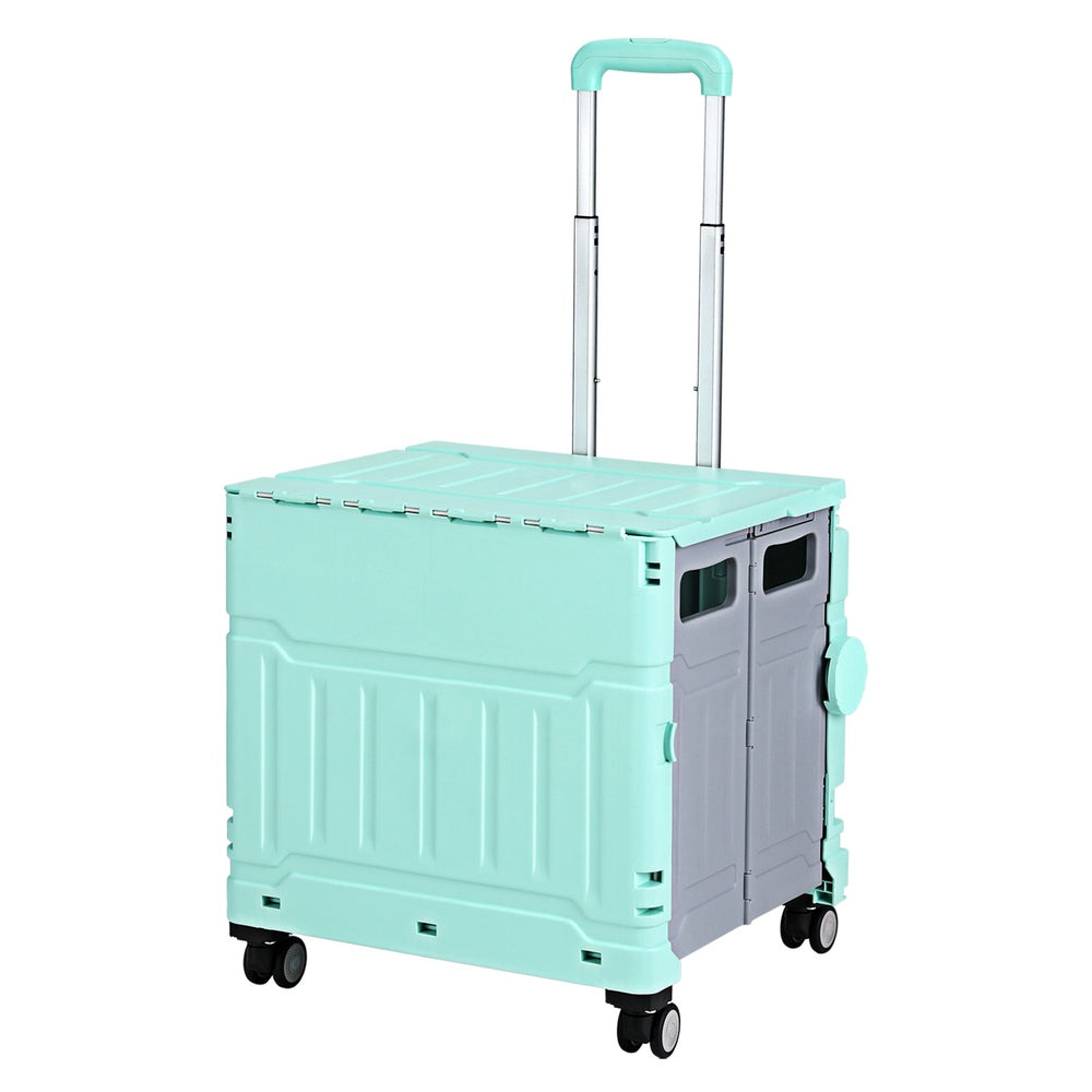 Kitchen & Dining Trolleys: Emajin Shopping Trolley Cart 75L Foldable Green