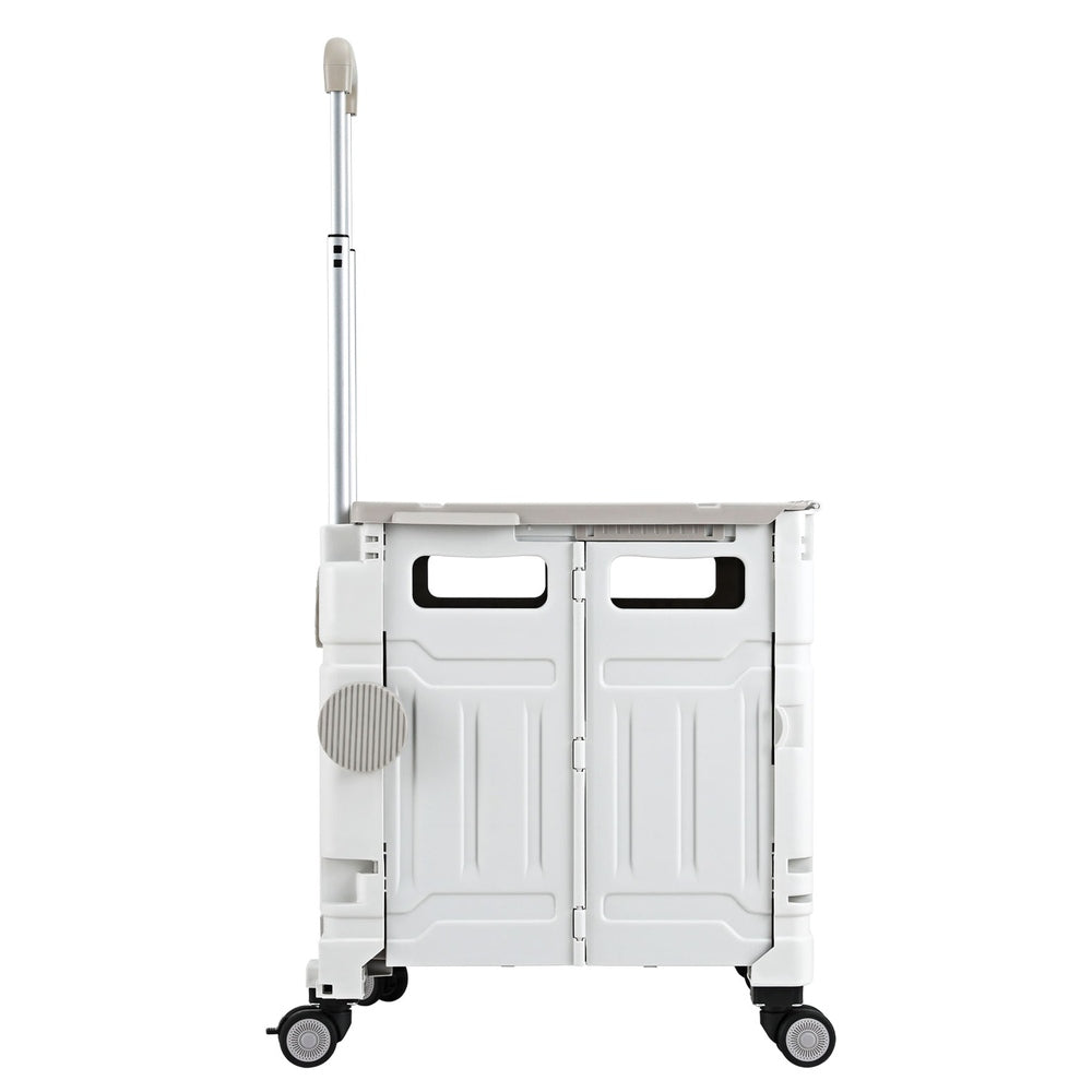 Kitchen & Dining Trolleys: Emajin Shopping Trolley Cart 75L Foldable White